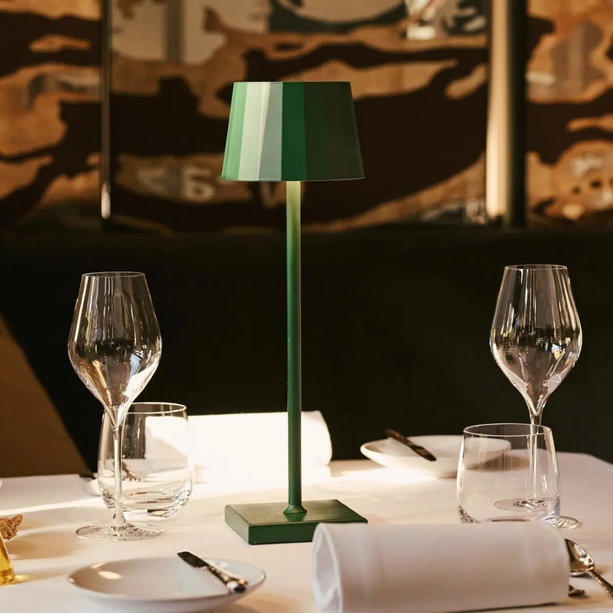 William Pine Green oplaadbare tafellamp | USB-C, dimbaar, batterijduur van 120 uur