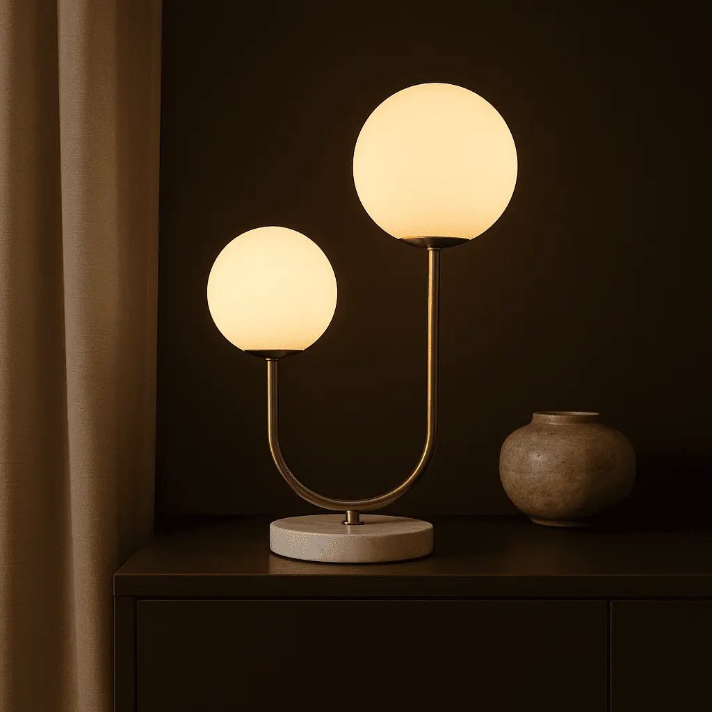 Giorgia elegante marmeren lamp | Matglazen lampen en snoerlamp