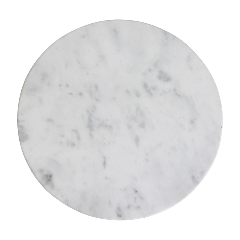 Sarawak bijzettafel marmer wit - 40x40x50 cm