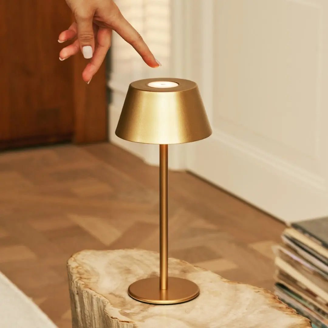 Milou Gold Tafellamp zonder Kabel | Modern, design en 3 lichtmodi