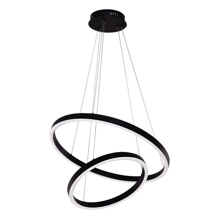 Hanglamp Neo Black | 2-Ring 40+60cm