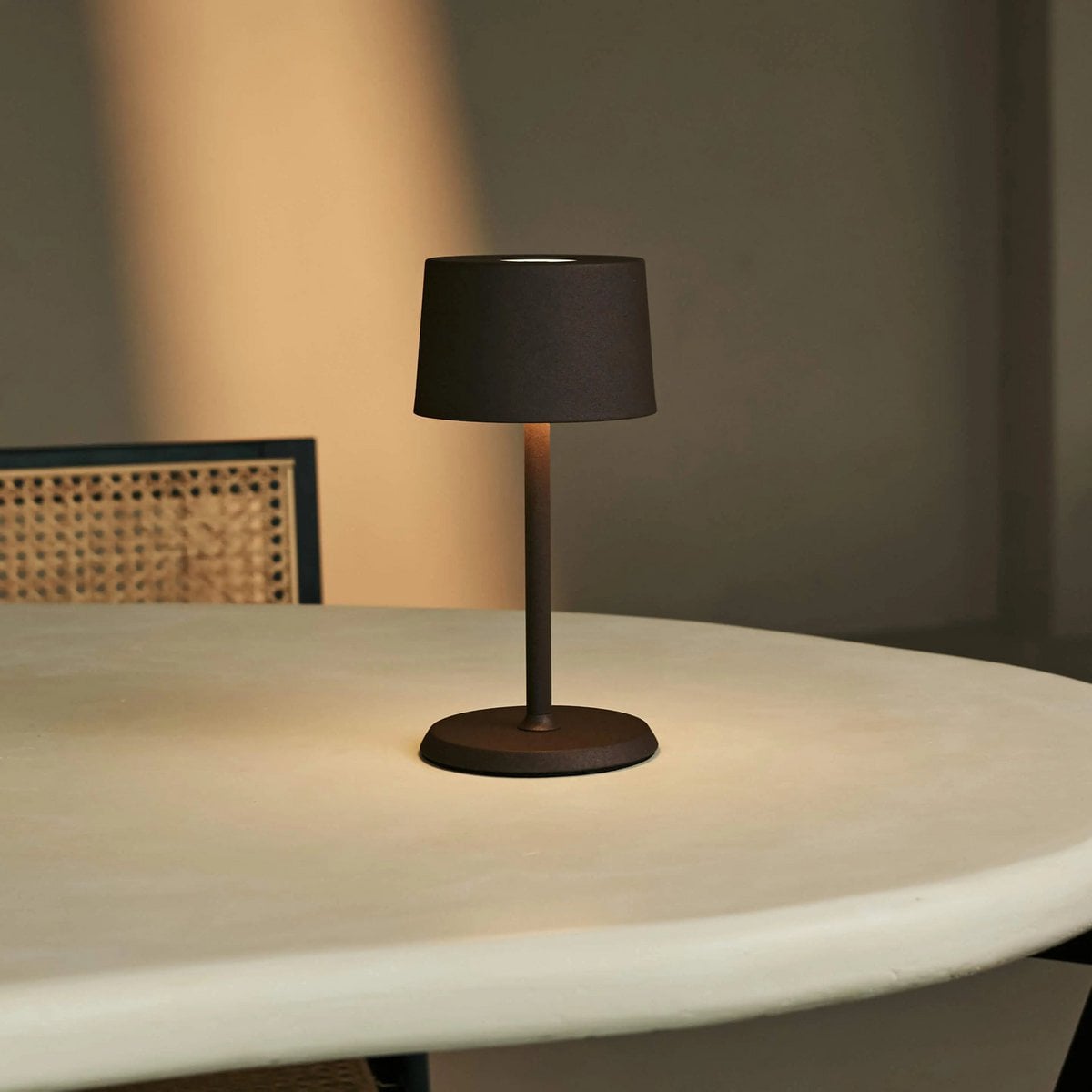David Mokkabruine oplaadbare tafellamp 2 in 1 met verstelbare hoogte | Dimbaar en draadloos