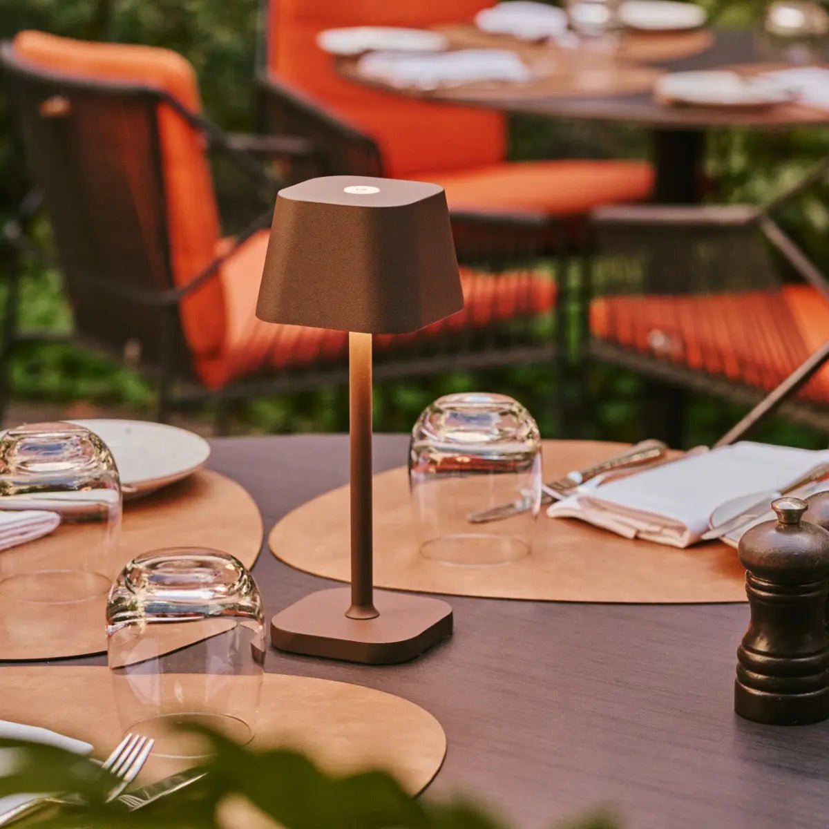 Ava Mokka Bruin Oplaadbare Tafellamp | Draadloos en dimbaar