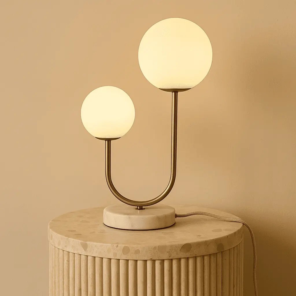 Giorgia elegante marmeren lamp | Matglazen lampen en snoerlamp