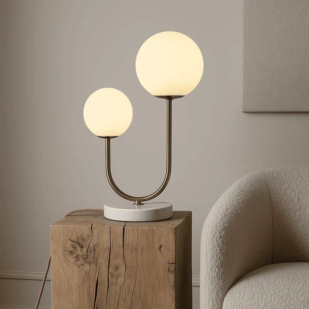 Giorgia elegante marmeren lamp | Matglazen lampen en snoerlamp