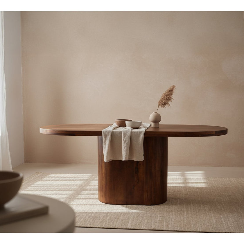 Bullnose langwerpige eettafel 180, 200 of 240 cm