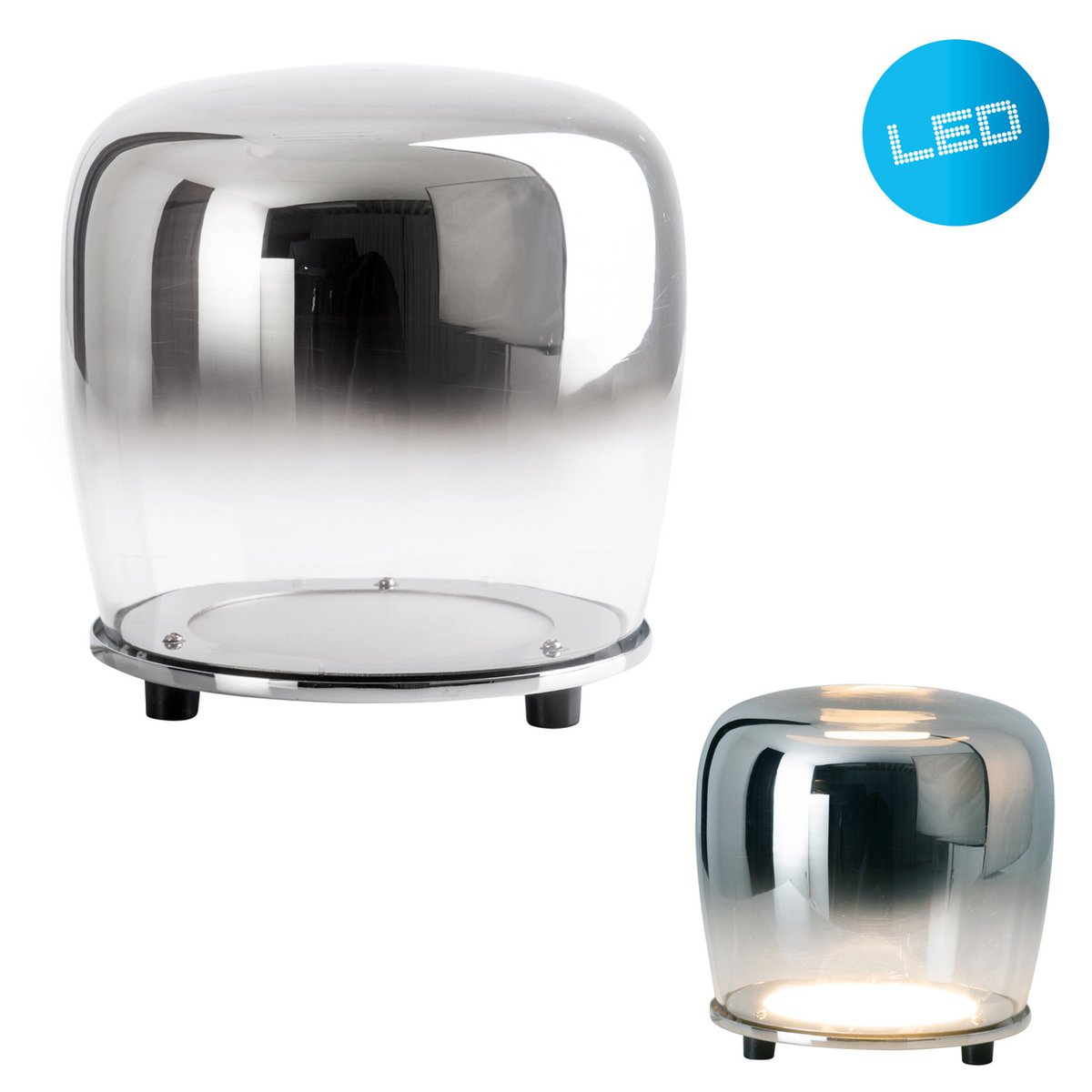 LED -tafellamp "Smoky" D: 18 cm