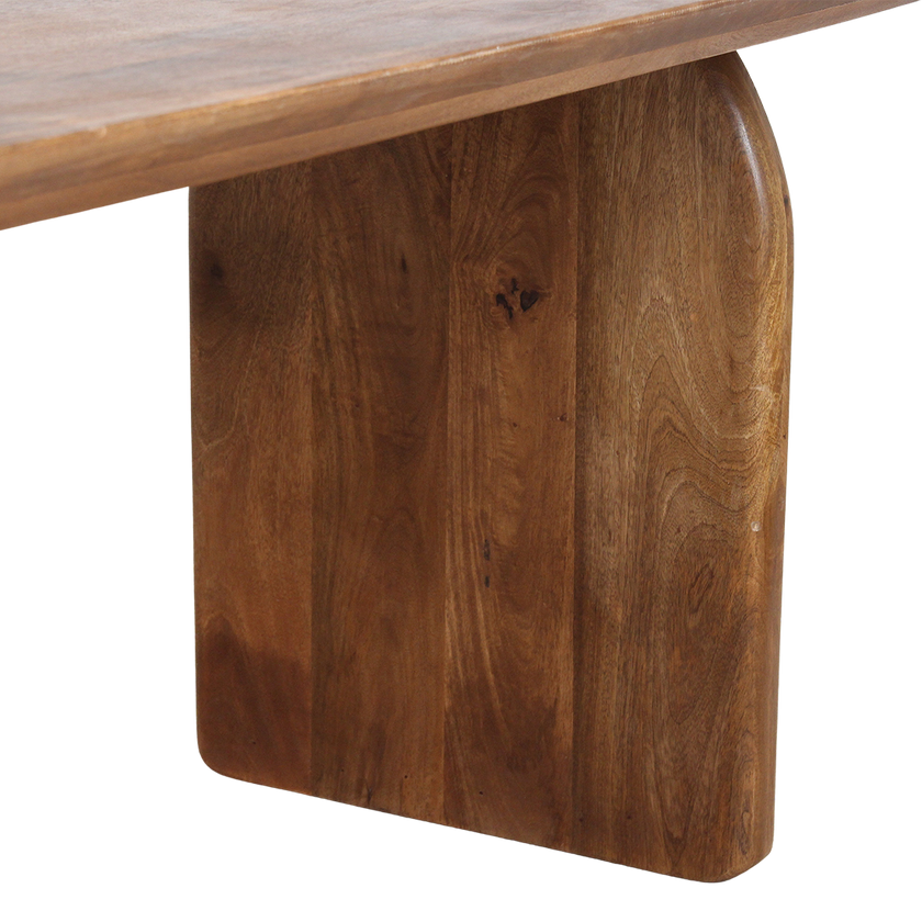 Bullnose eettafel bruin mix onderstel