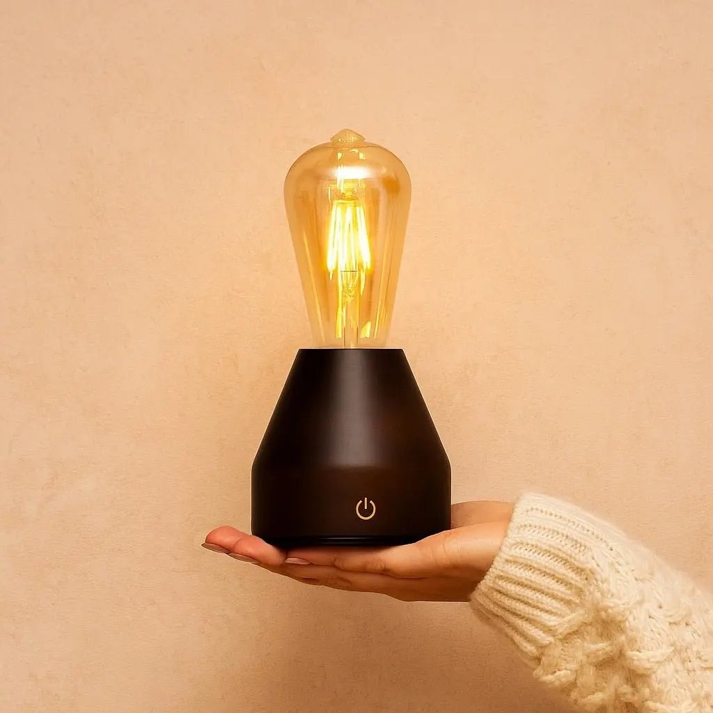 Zavi Donkerbruin Oplaadbare Tafellamp | LED, draadloos en batterijduur van 80 uur