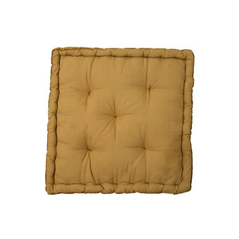 Fluwelen Boxkussen Donna mosterd 45x45x10