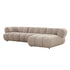 Bank New York 4-zits (Rechter Lounge) Sand Boucle