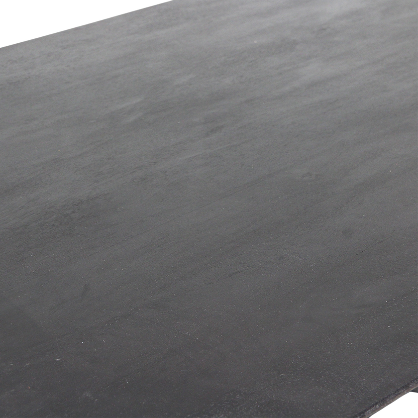 Bullnose eettafel zwart open onderstel