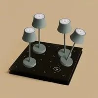 Combiset Professioneel | 4 x De Pijp Mini Mouse Grijs Oplaadbare Tafellampen & 1 x Amstel Oplaadstation