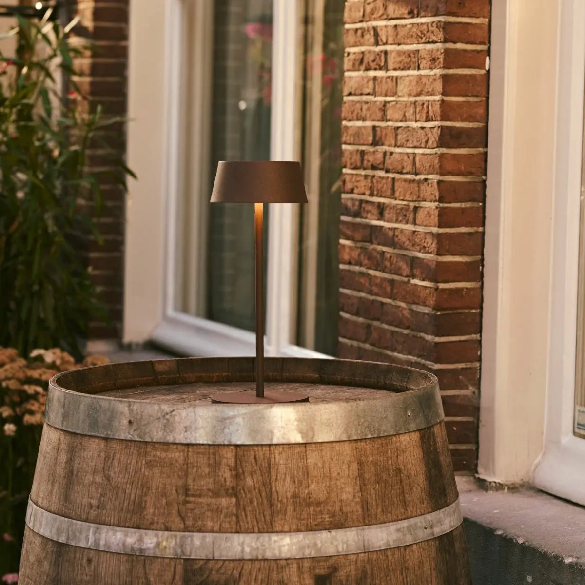 Hugo Mokka Bruin Oplaadbare Tafellamp | Stijlvol, dimbaar en draadloos