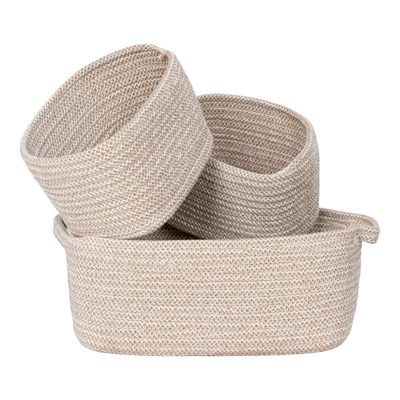 Teixo Manden - Katoen, Beige - Set van 3