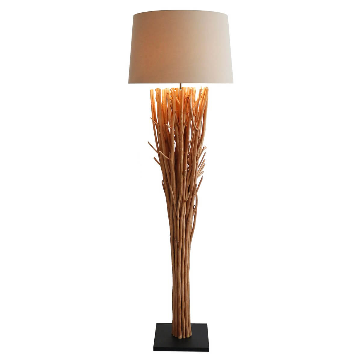 Stehleuchte Treibholz Natur/Weiß 175 cm - SalesFever