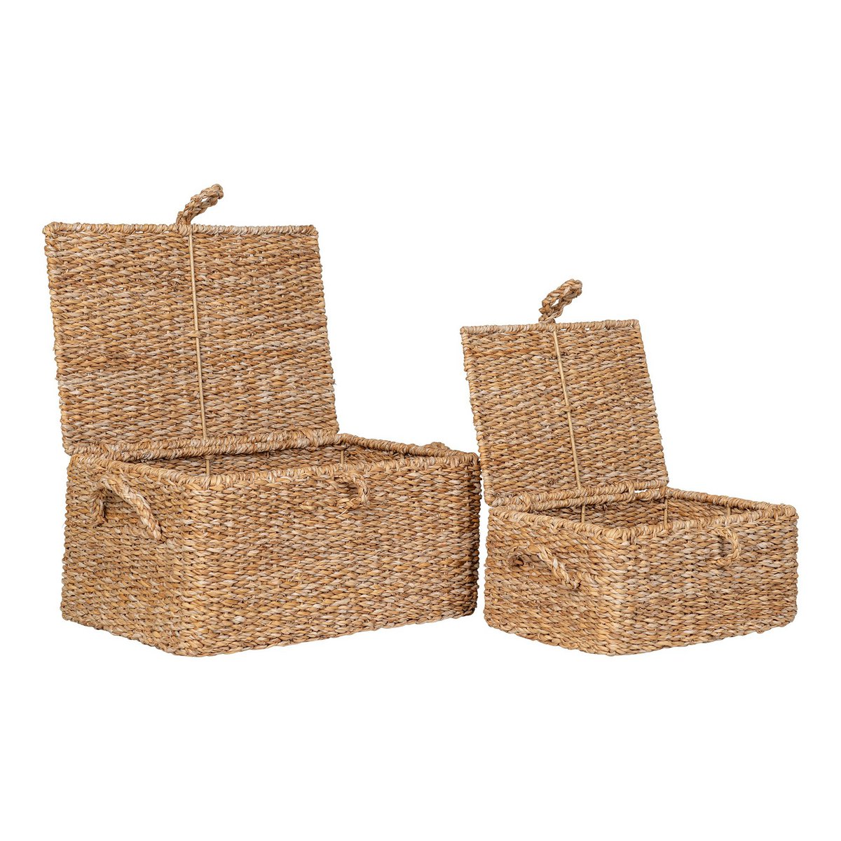 Bogra Manden - Naturel, Zeegras, Ijzer, Set van 2