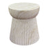 Bonn Bijzettafel - Natuurlijk, Fiberclay met groefontwerp, ø37x43 cm