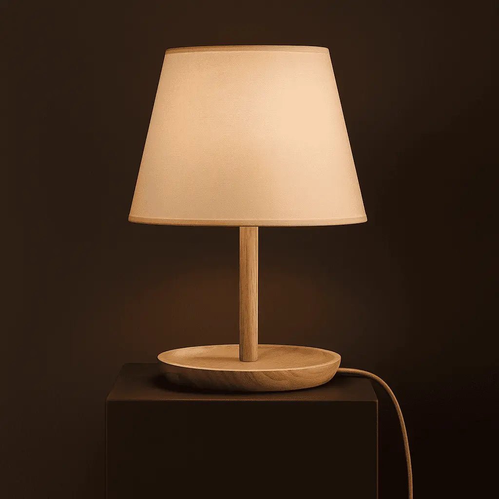 Emily Lichtbruine Houten Lamp | Kabel & Duurzaam Ontwerp