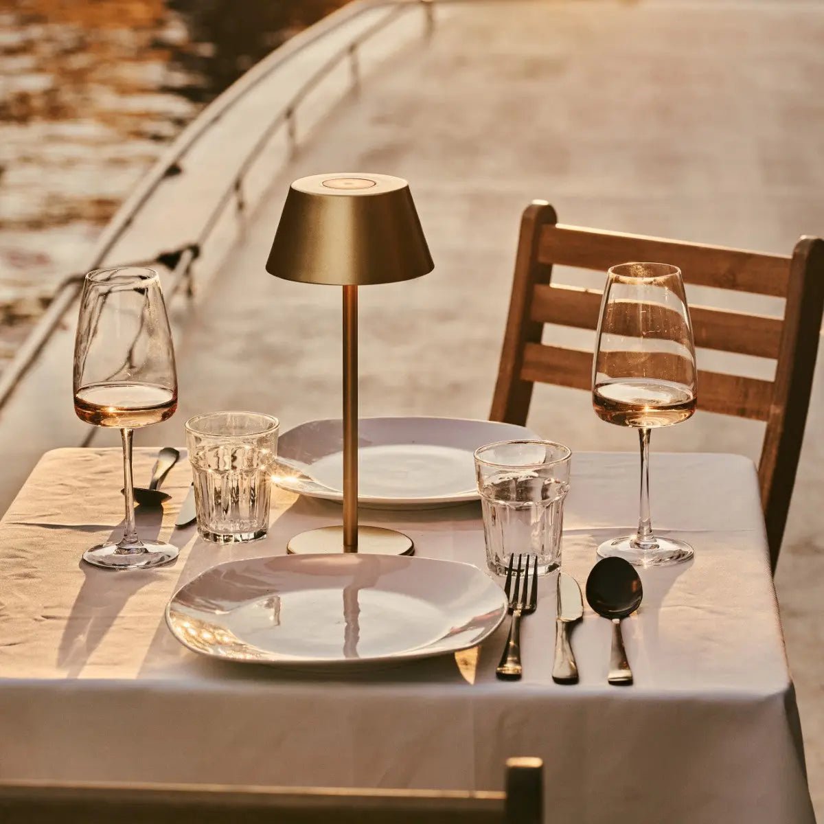 Milou Gold Tafellamp zonder Kabel | Modern, design en 3 lichtmodi