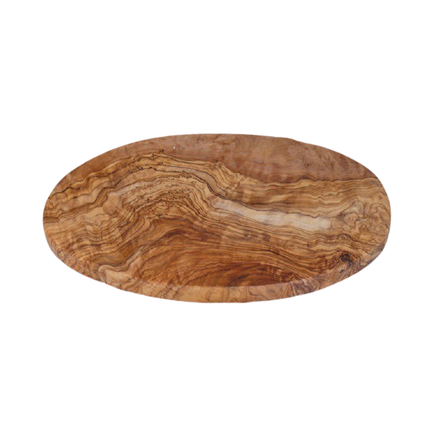 Ovale ontbijtplank 24 cm olijfhout
