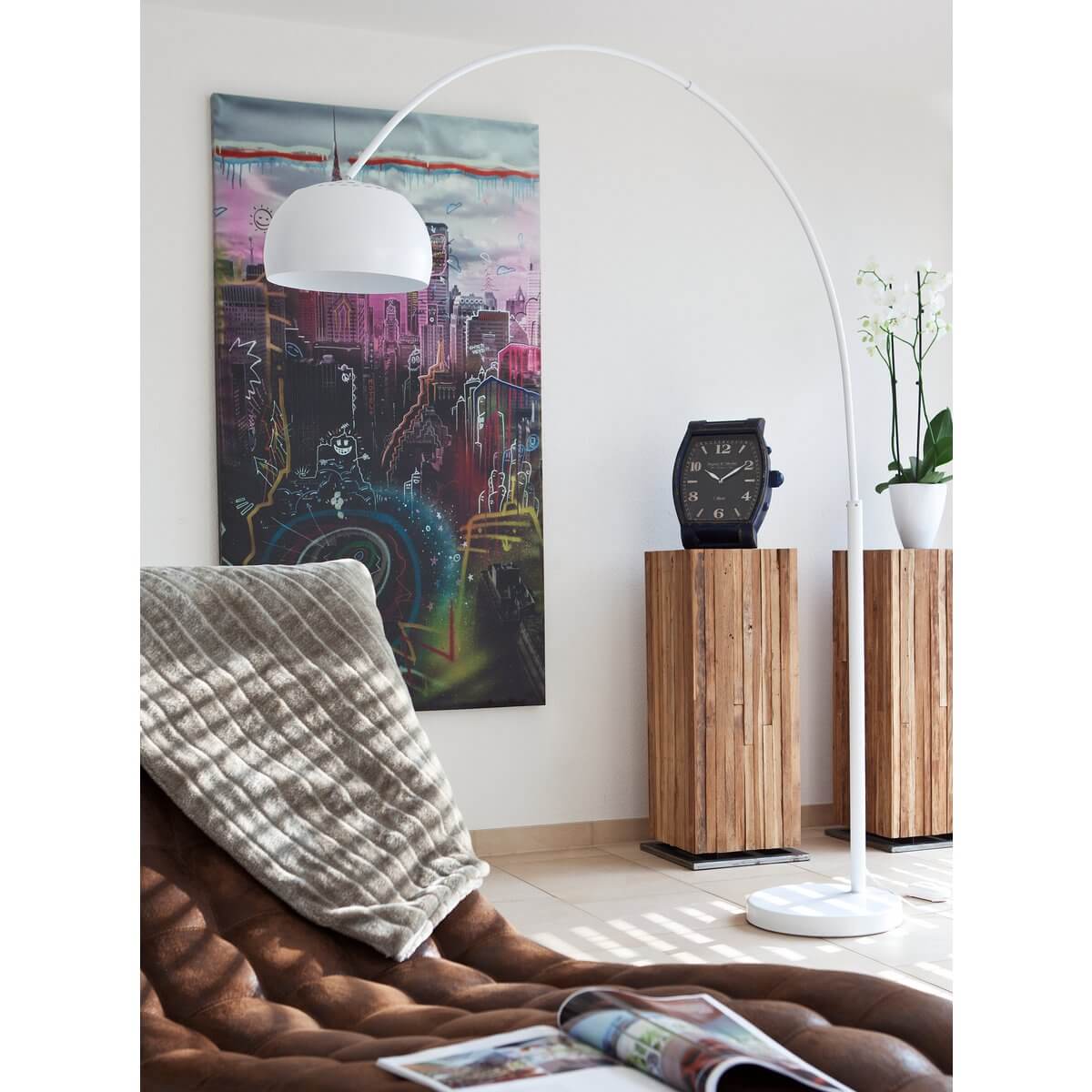 Arc lamp 195 cm white - SalesFever