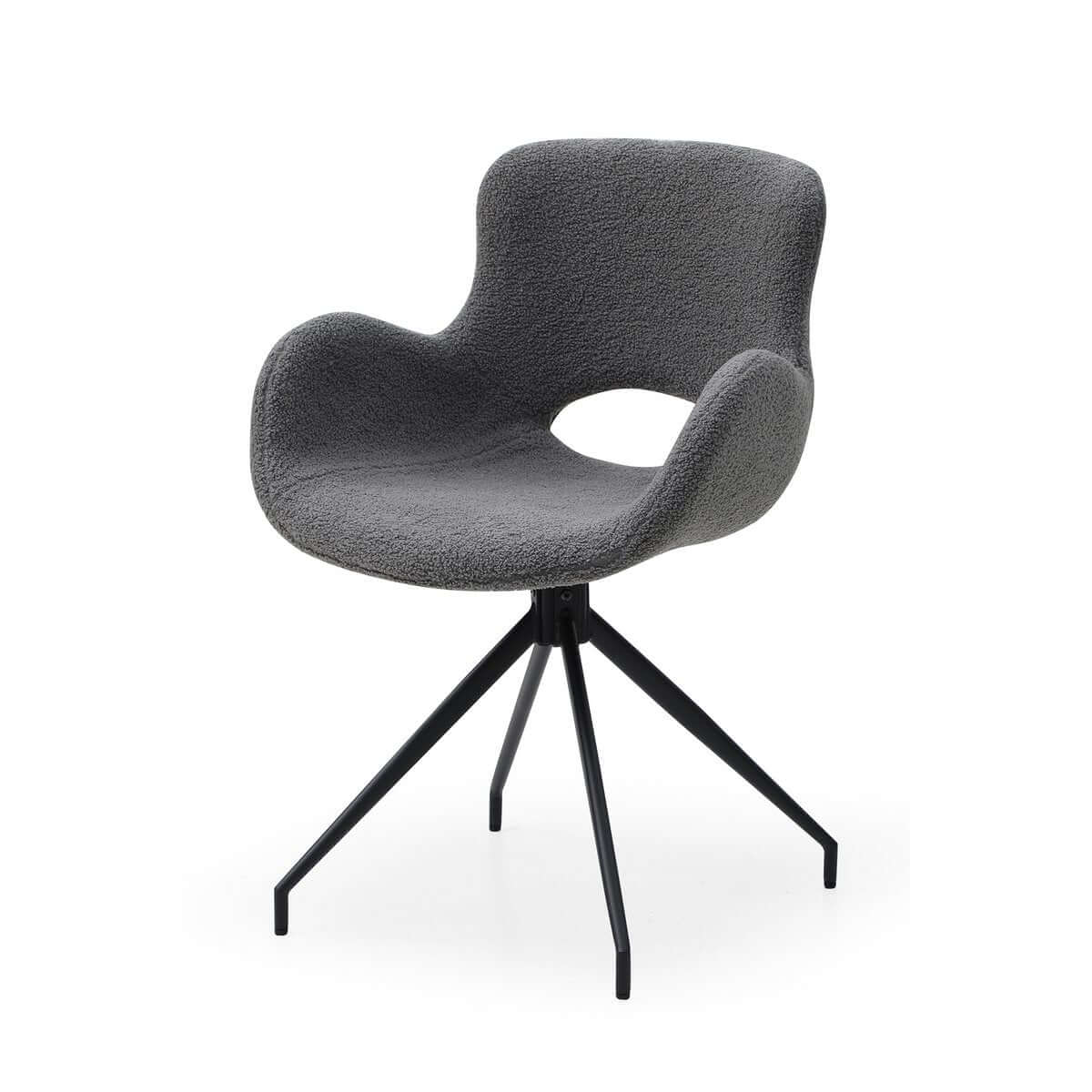 Armchair with cut-out back Dark grey - SalesFever