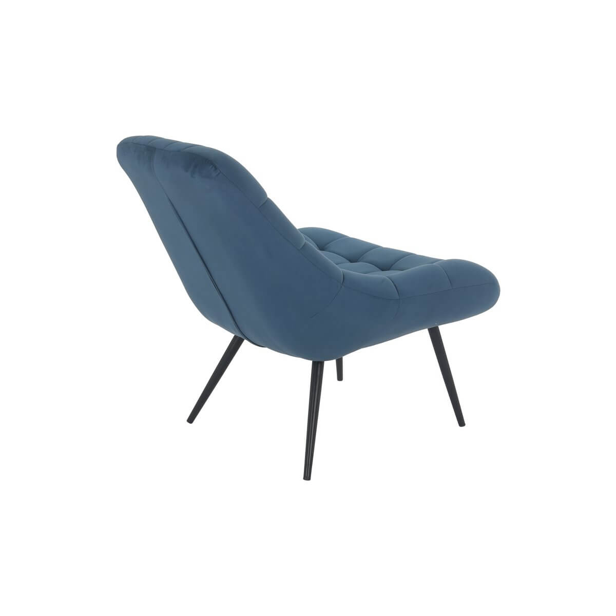 Armchair XXL velvet blue metal black - SalesFever