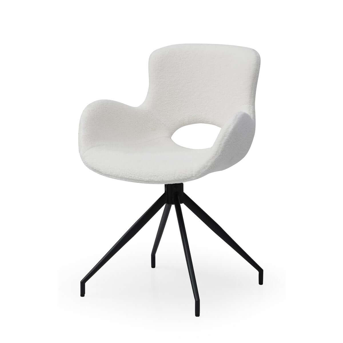 Armchair with cut-out back White - SalesFever