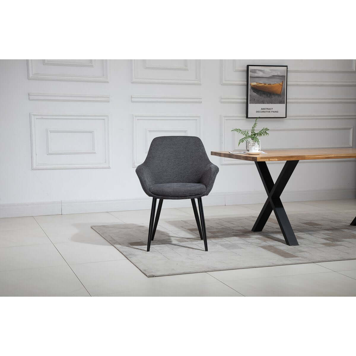 Set of 2 armchairs anthracite - SalesFever