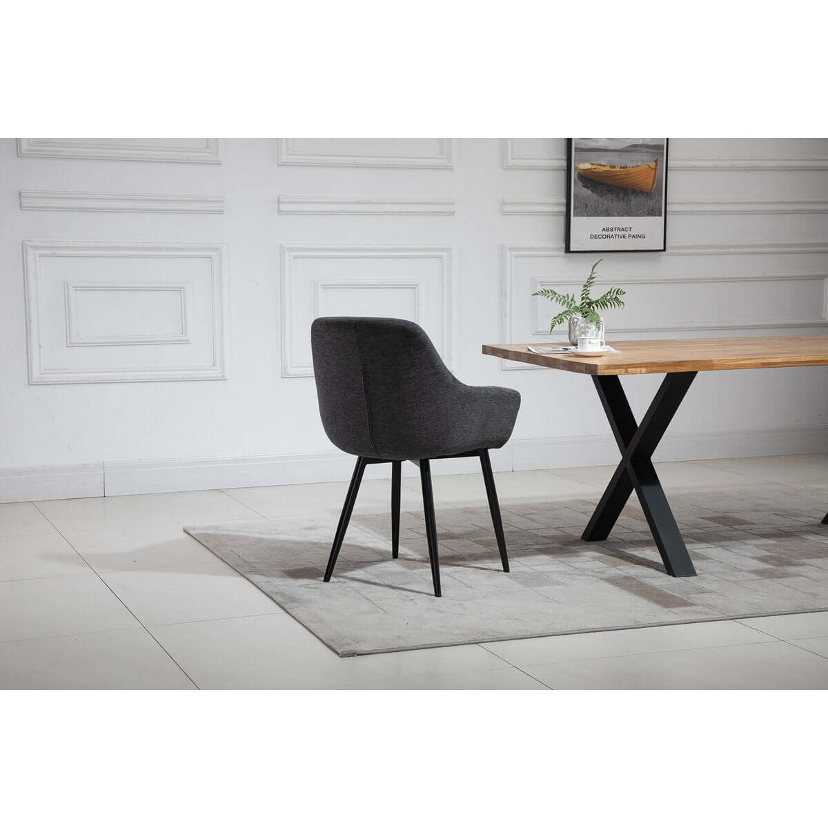 Set of 2 armchairs anthracite - SalesFever