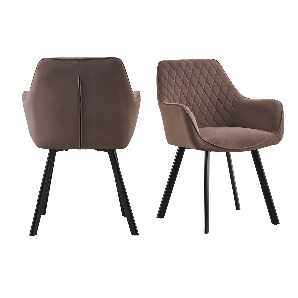 Armchair set of 2 brown - SalesFever