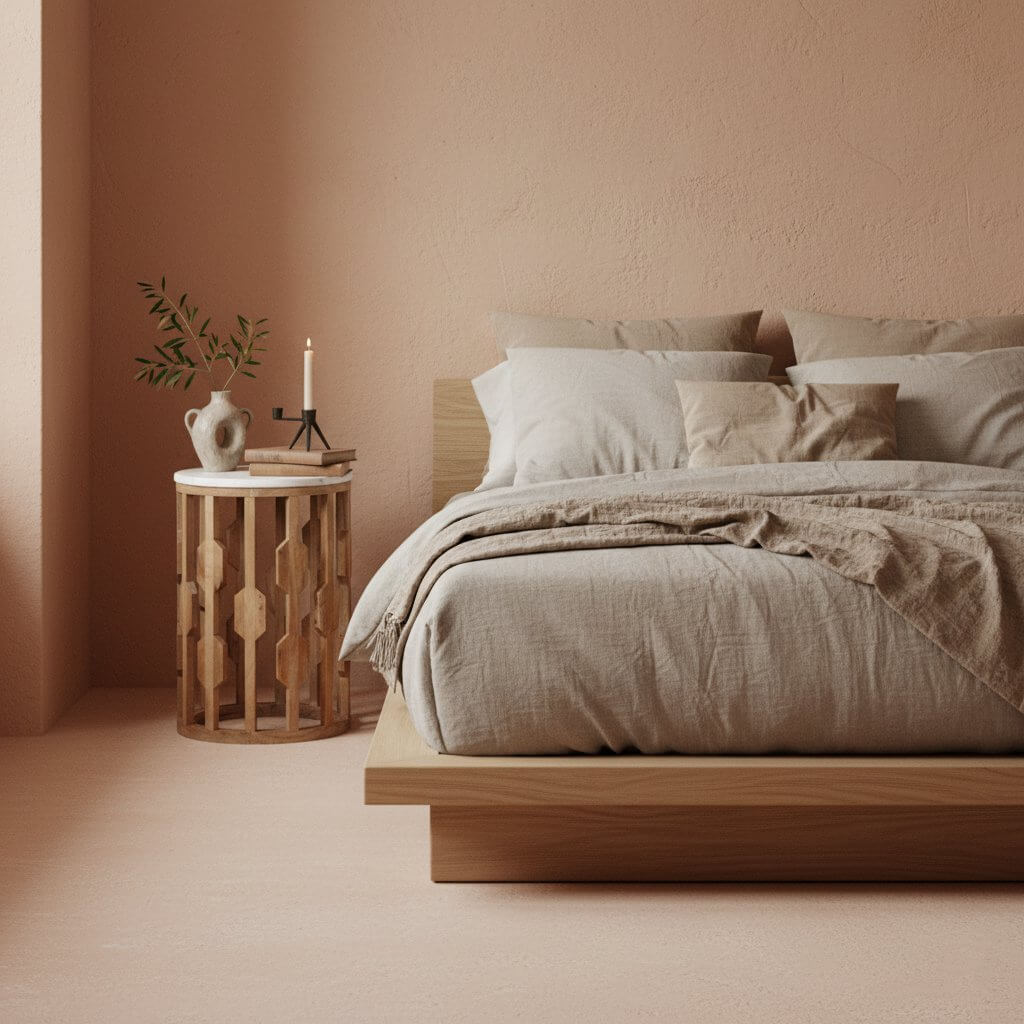 Atjeh bijzettafel marmer wit - 40x40x50 cm - Raw Materials