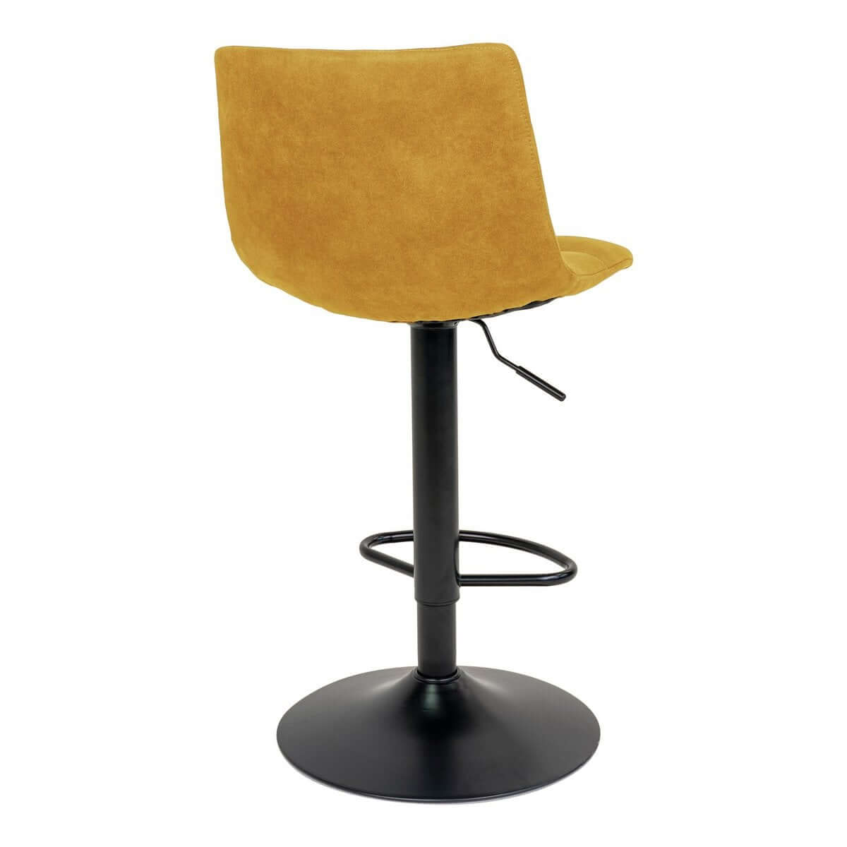 Middelfart Bar Chair - Mustard Yellow Velvet with Black Legs - set of 2 - House Nordic ApS
