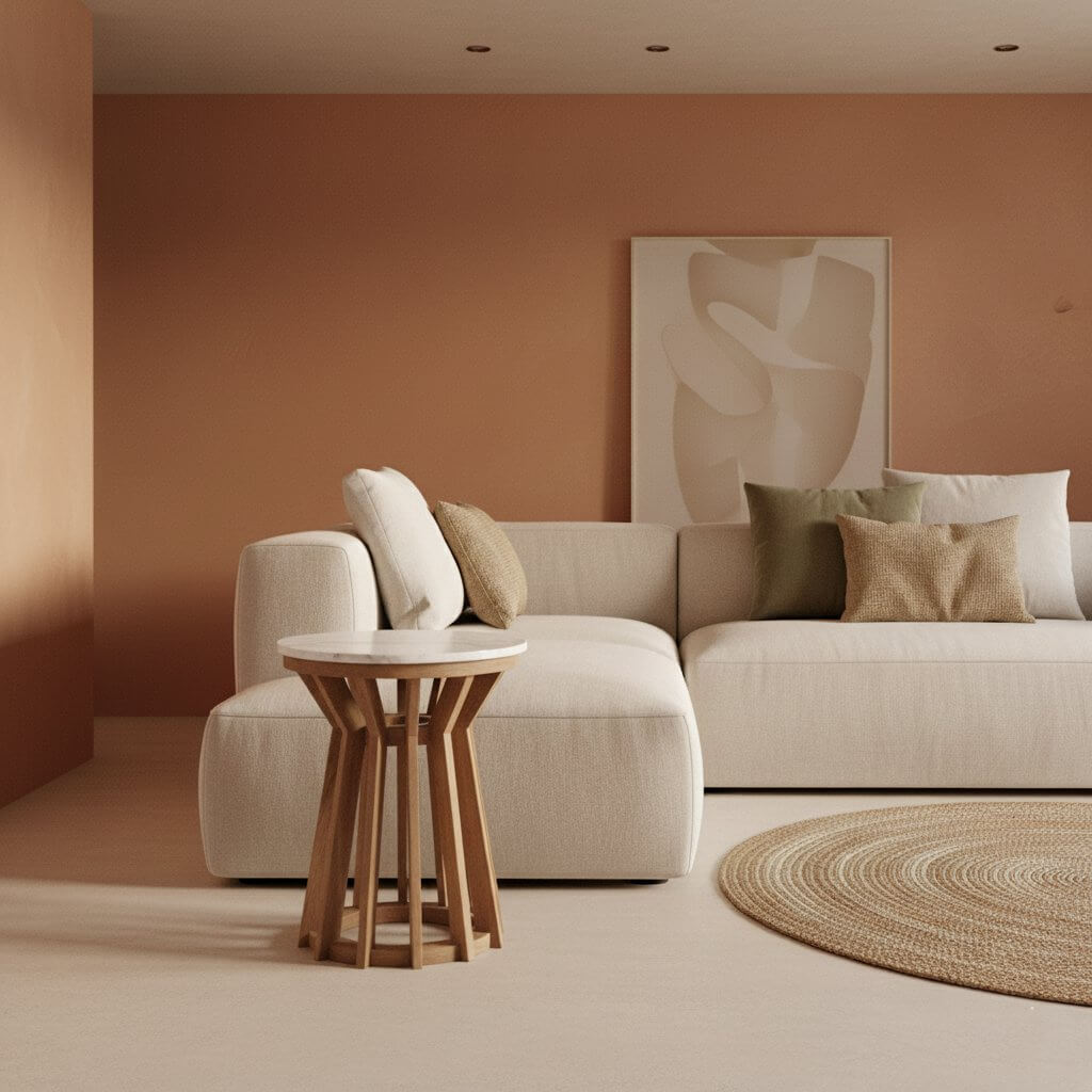 Sarawak bijzettafel marmer wit - 40x40x50 cm - Raw Materials