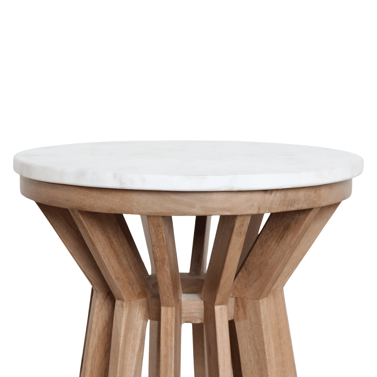 Sarawak bijzettafel marmer wit - 40x40x50 cm - Raw Materials