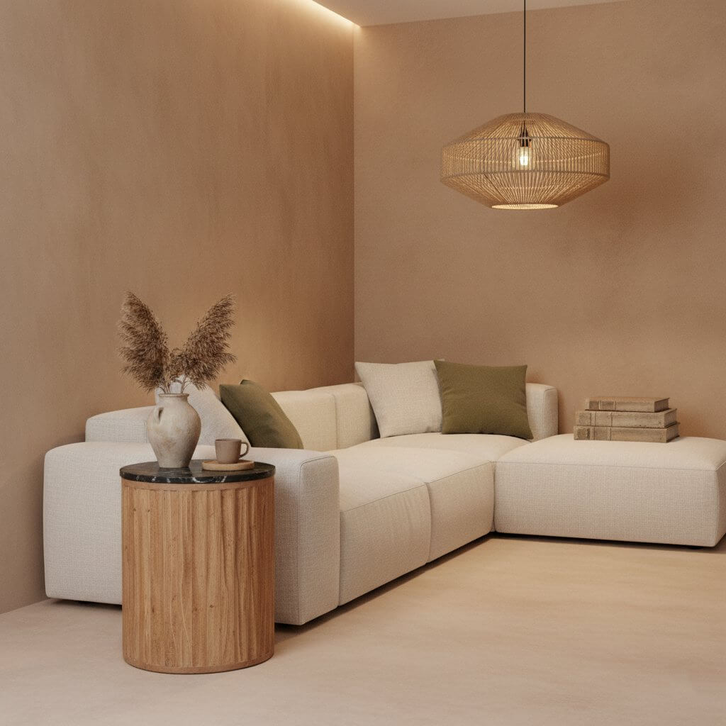 Langkawi bijzettafel marmer zwart - 40x40x50 cm - Raw Materials