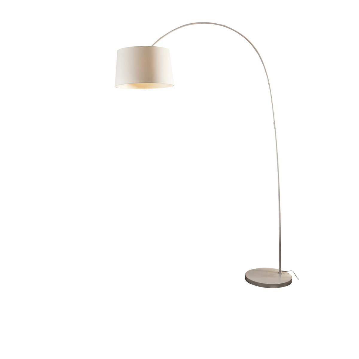 Booglamp Wit met Marmeren Voet Ø4– Luxe Moderne Vloerlamp 205 cm - SalesFever - Casanovio