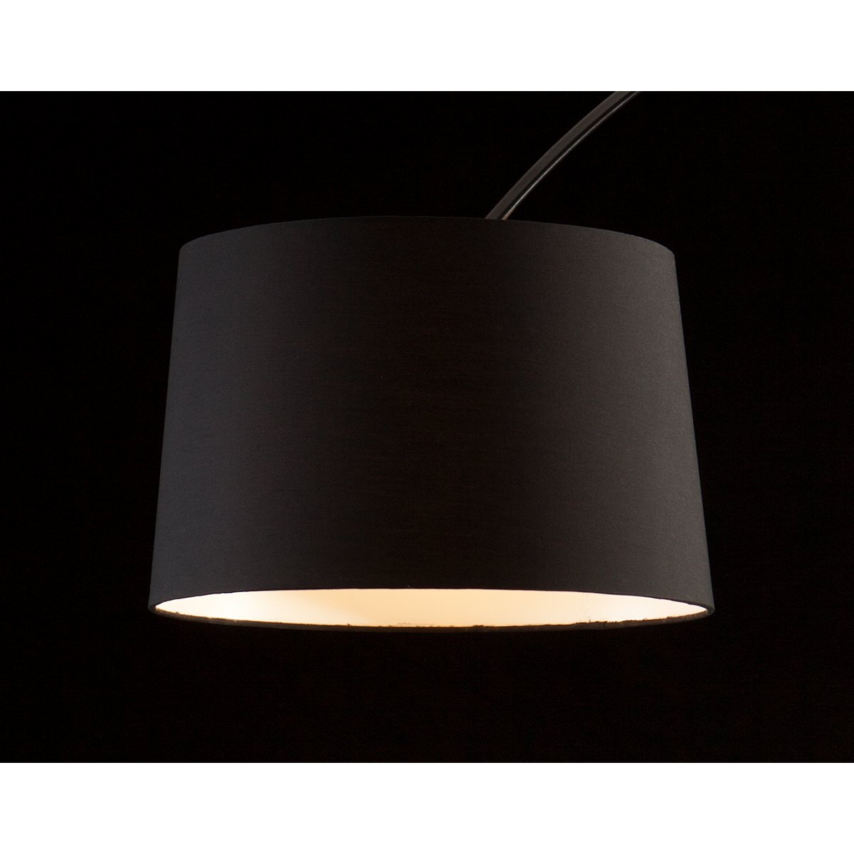 Booglamp Zwart met Marmeren Voet – Luxe Moderne Vloerlamp 205 cm - SalesFever - Casanovio