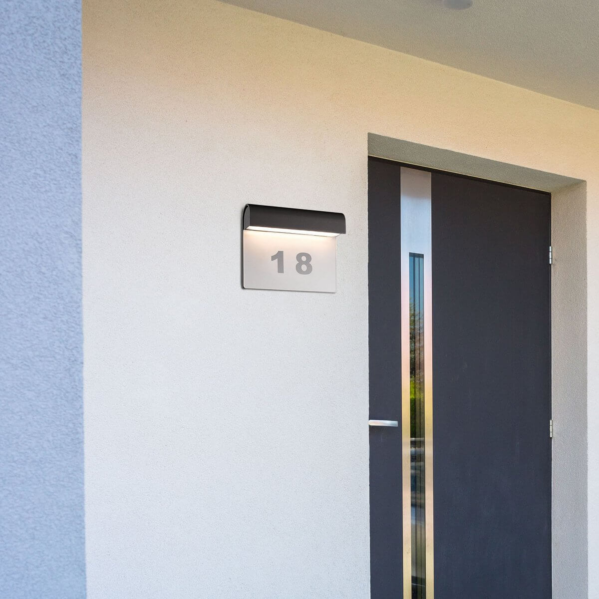 Buitenmuurlamp metaal kunststof - glansvrij licht - 8,5 × 20 × 16 cm