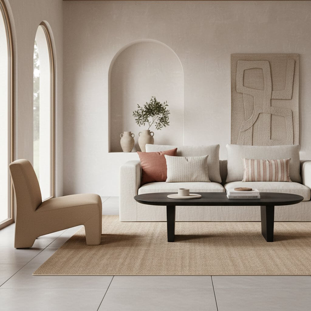 Bullnose salontafel zwart