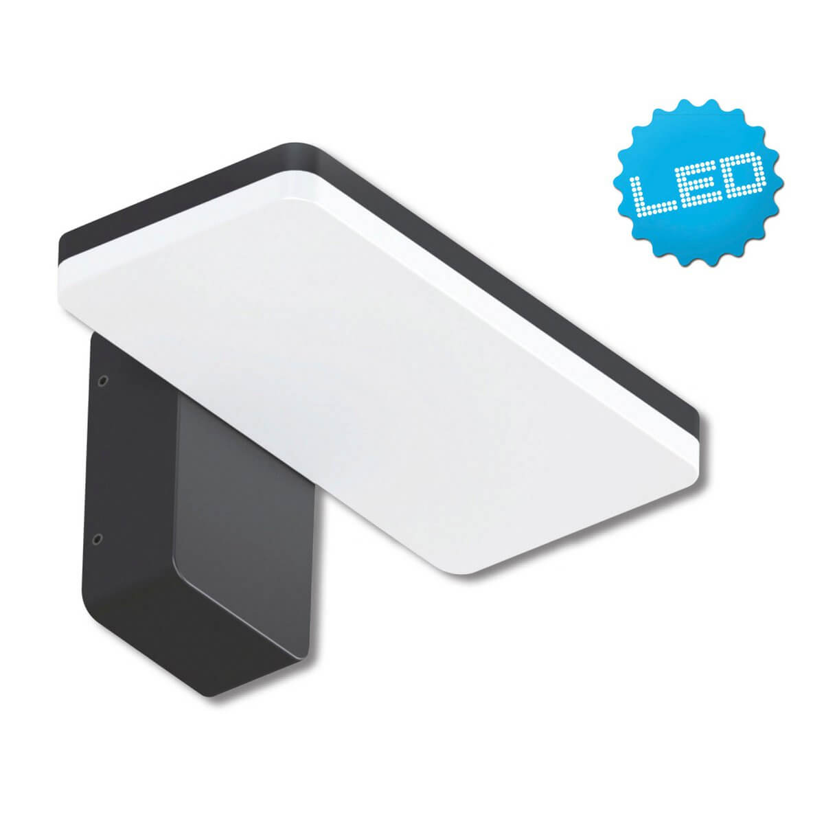 Clair led buitenmuurlamp metaal kunststof - warm wit - 21 × 14,6 × 11 cm