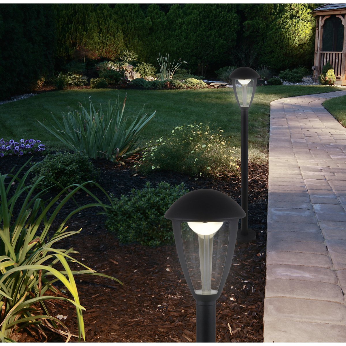 Clint staande buitenlamp aluminium zwart - led rondom - 16,5 × 19 × 100 cm