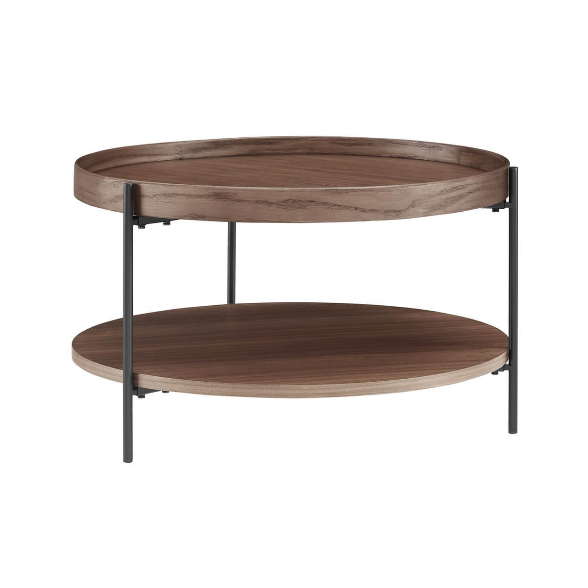 Couchtisch Ø 69 cm Walnuss - SalesFever