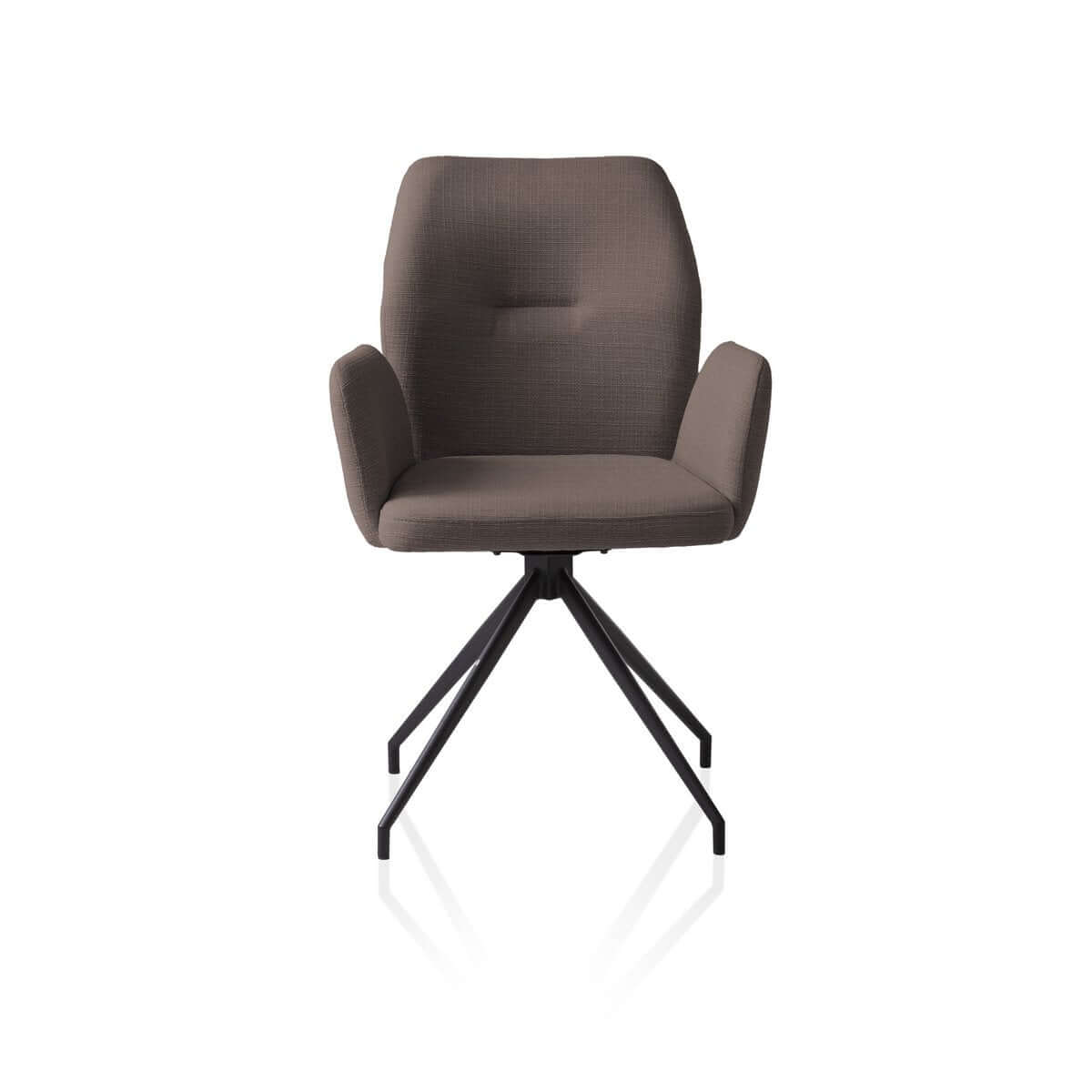 Armchair with 180° swivel function brown - SalesFever