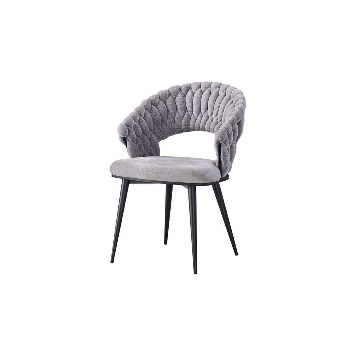 Dining room chair Wave Braided | Gray - Luxury Living B.V.