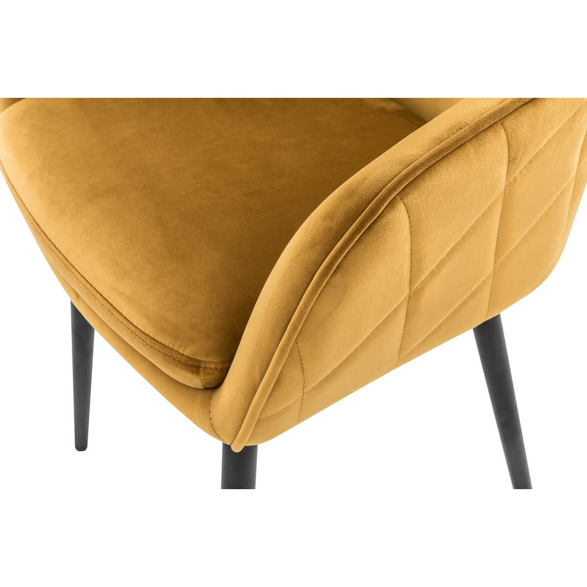 Dining chair mustard yellow velvet - SalesFever