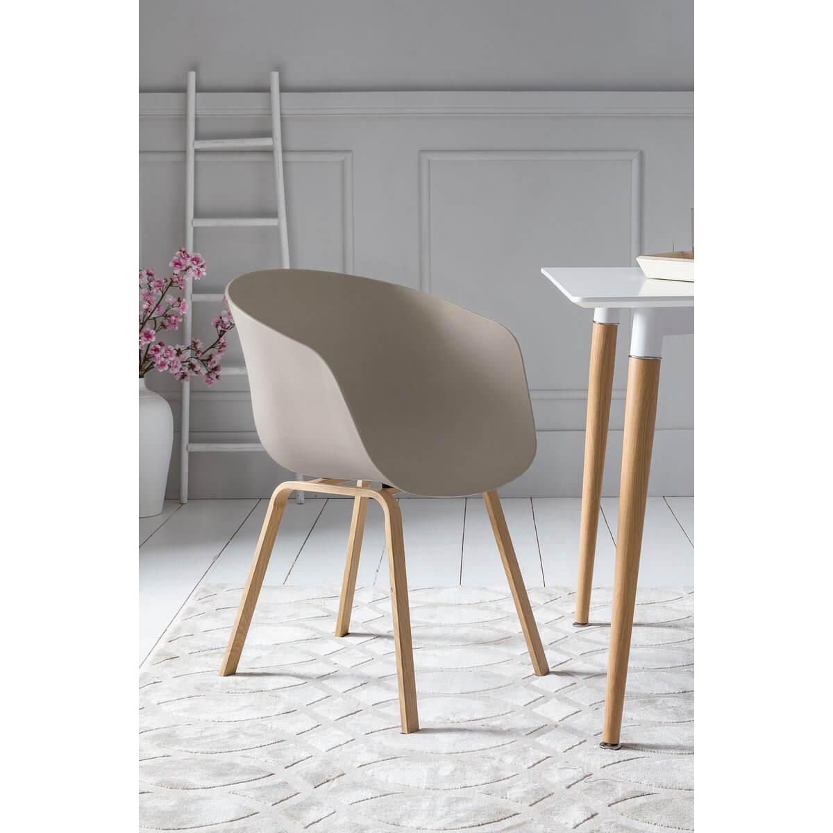 Dining chair set of 2 grey - SalesFever