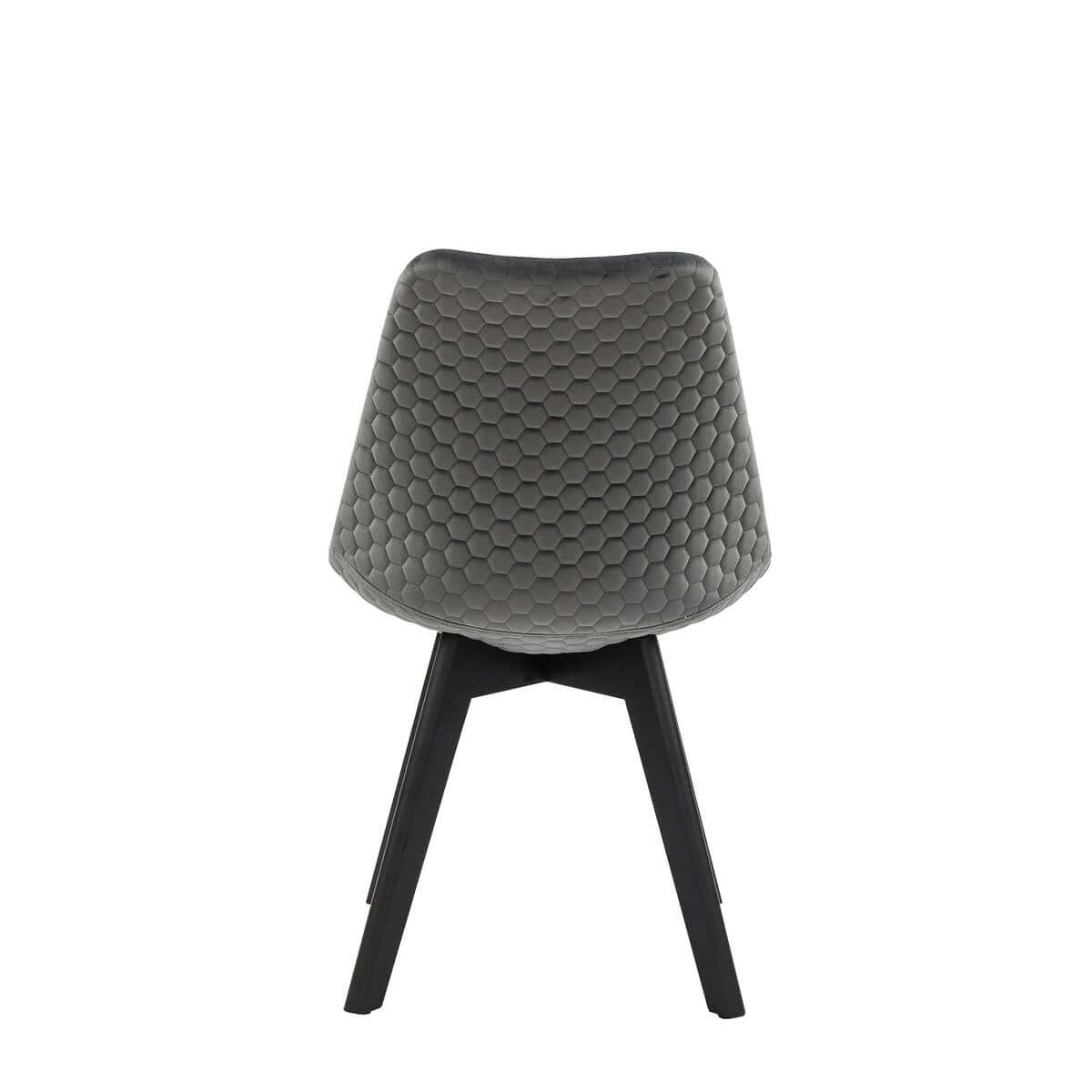 Dining room chair set of 2 gray velvet - SalesFever