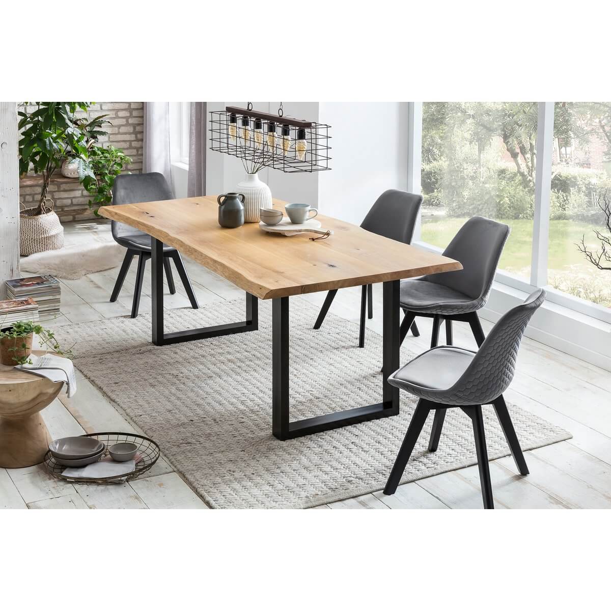 Dining room chair set of 2 gray velvet - SalesFever